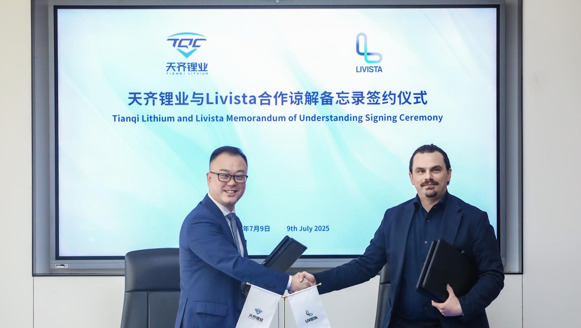 豪门国际官网锂业与Livista 签署合作原谅备忘录